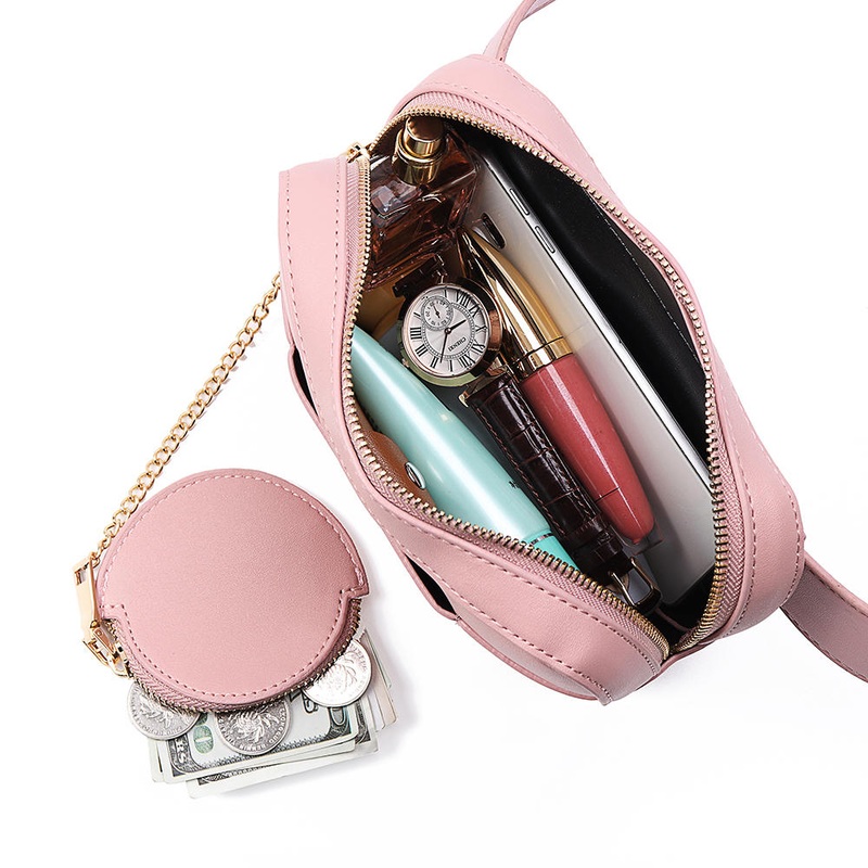 Brenice Women Chain Waist Bag Solid Phone Bag Crossbody Bag