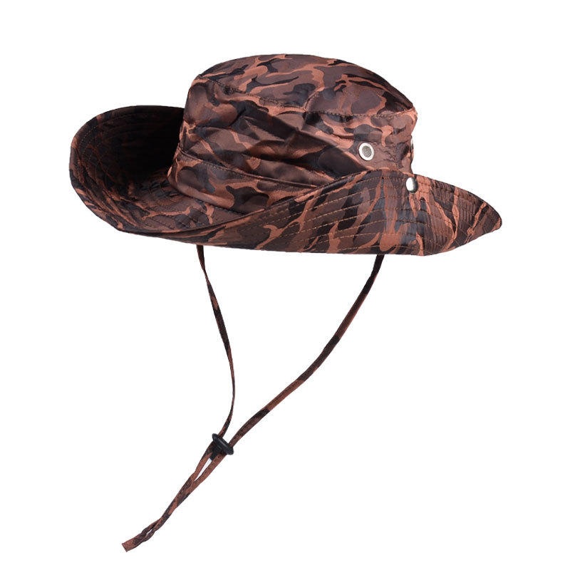 Camouflage Sun Hat Outdoor Fishing Mountaineering Sunshade Fisherman Hat Bucket Hat