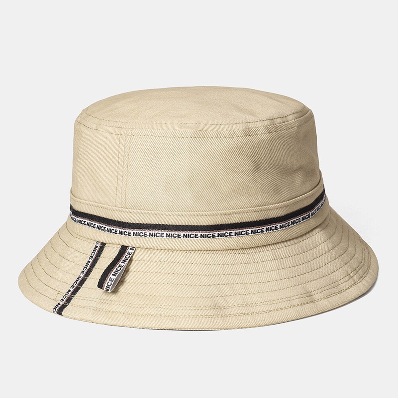 COLLROWN Cotton Bucket Cap Shade Big Brim Solid Color Fisherman Hat