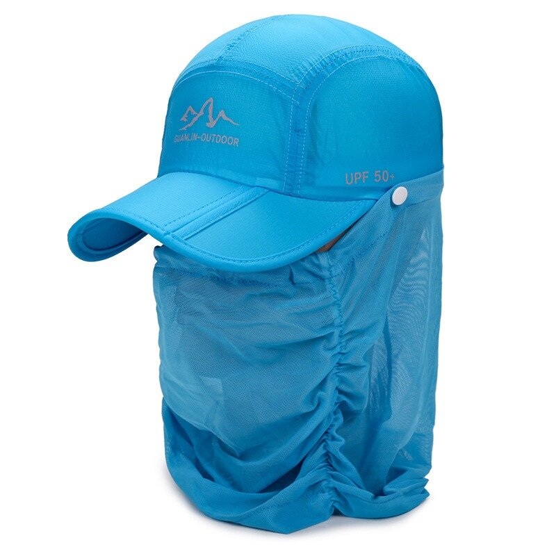 Unisex Outdoor Windproof Sunshade Baseball Cap Ultra-thin Quick-drying Hat Waterproof  Breathable Folding Bike Anti-mosquito Cap