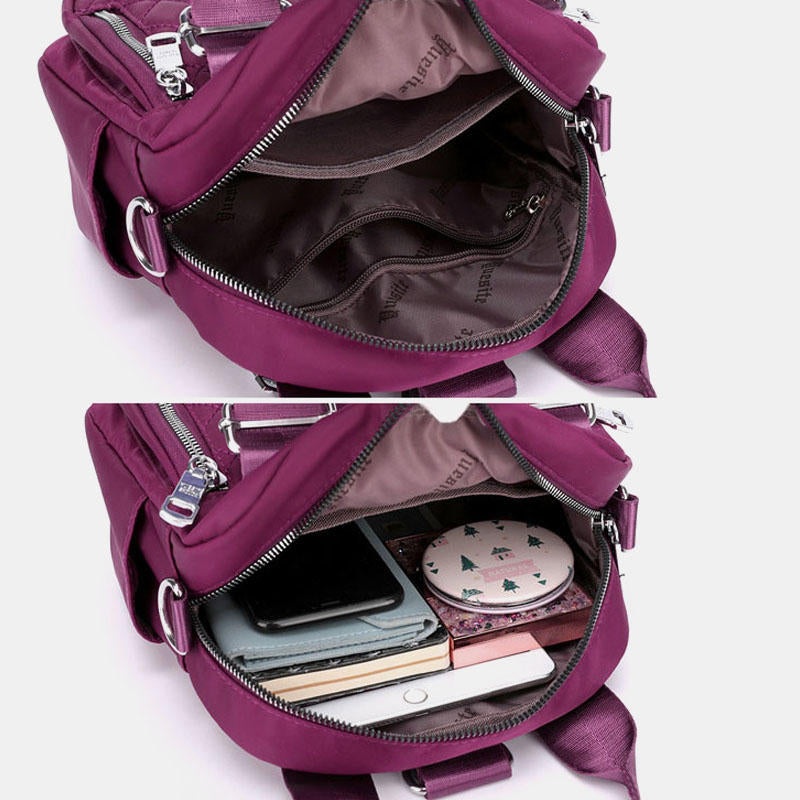 Women Large Capacity Multifunctional Waterproof Multi-Layer Shoulder Bag Backpack