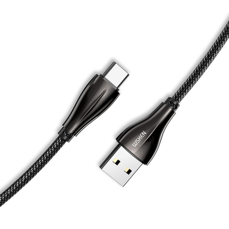 WSKEN 3A Type-C LED Colorful Lights Fast Charging Braided Data Cable From Ecochain Brand For Huawei P30 Pro Mate 30 9Pro Mi9 S10+ Note10
