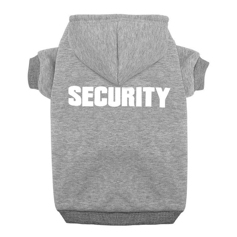 XS To XXXL Winter Pets Dog Security Printed Clothes Puppy Cat Hoodie Warm Coat