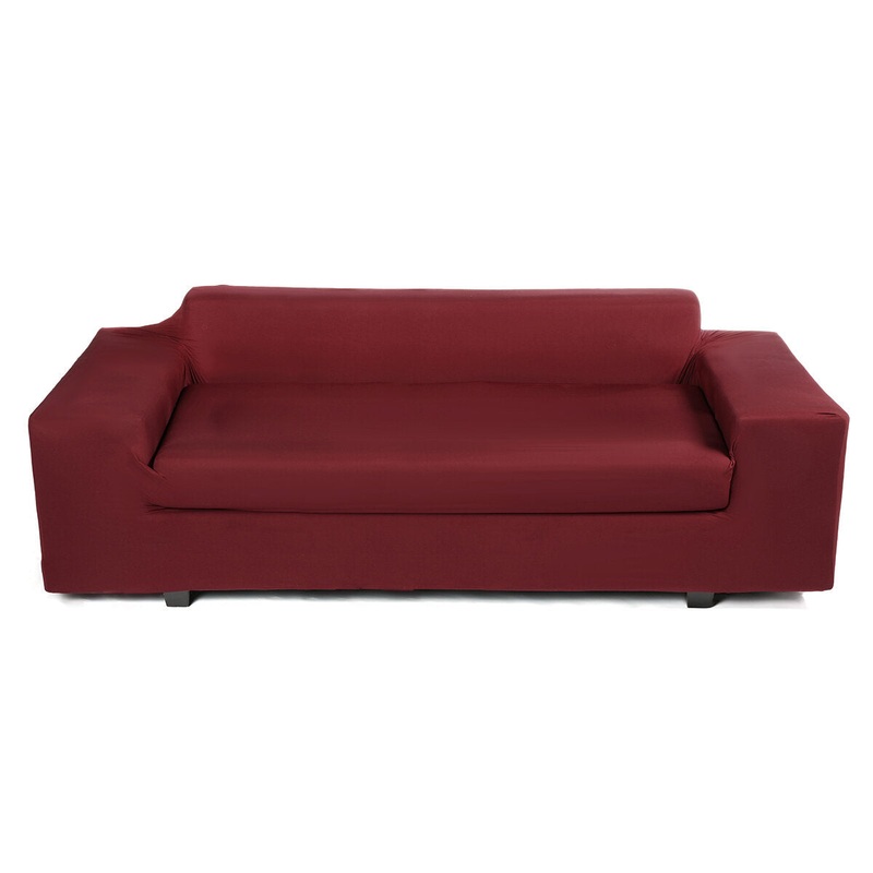 1/2/3/4 Seaters Elastic Sofa Cover Universal Chair Seat Protector Couch Case Stretch Slipcover Home Office Furniture Decorations Red