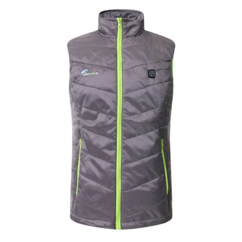 35-55 Electric Heated Warm Vest Waistcoat Gray Waterproof Motorcycle Riding Coat Waterproof