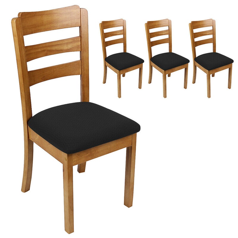 4PCS Chair Covers Diningroom Kitchen Office Slipcovers Stretch Removable 16.5