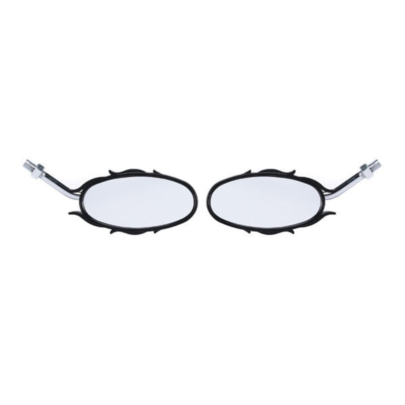 8mm 10mm Motorcycle Flame Rear View Mirrors For Honda/Suzuki