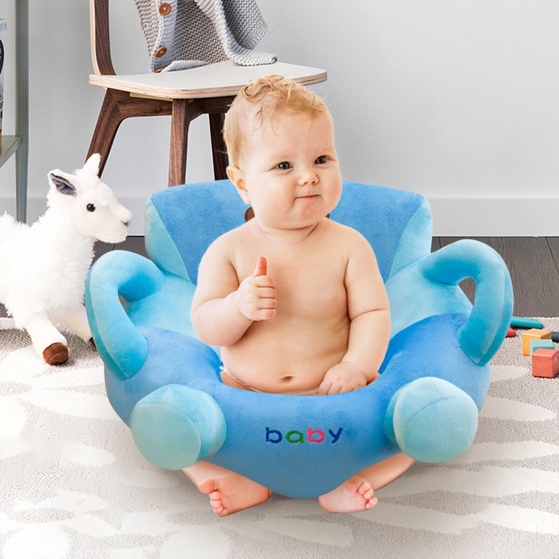 Baby Sofa Cover Cute Animals Kids Soft Crystal Fleece Children Seat Chair Cover