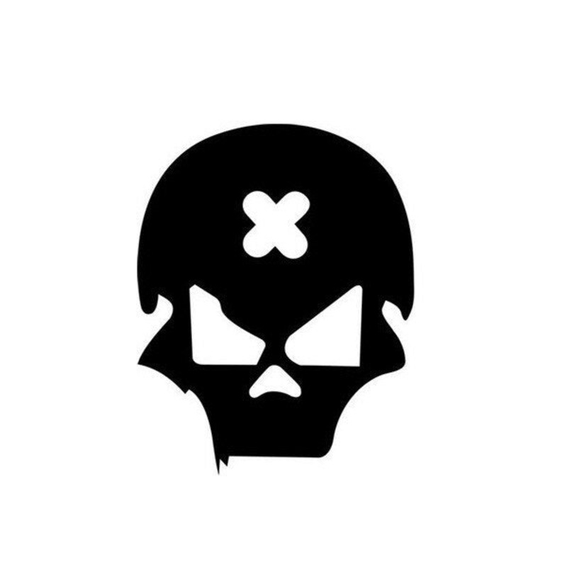 Cross Error Skull Car Sticker Skeleton Motorcycle Reflective Vinyl Decal Tag 14cm*11cm