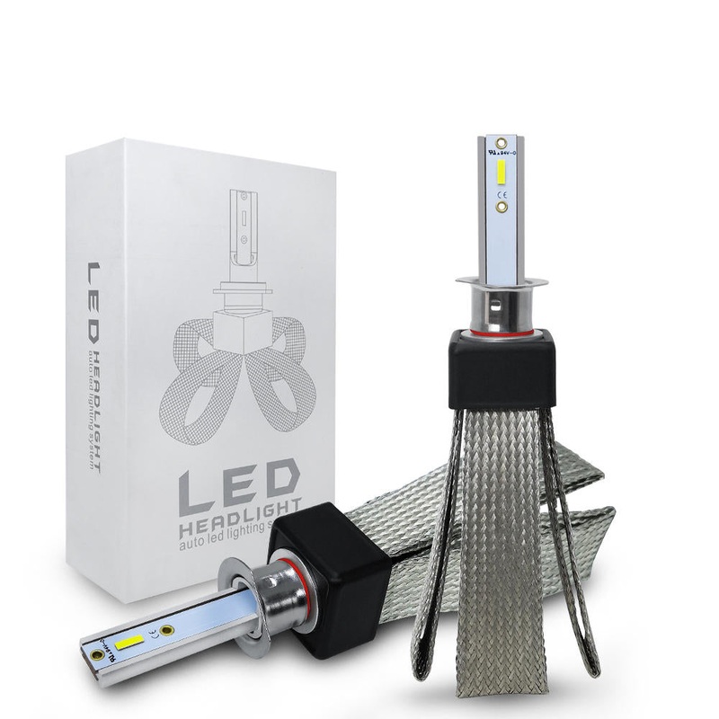 Roadsun 2pcs 12V 24V T8 LED Light Bulb H4/HB2/9003/9005/HB3/H10 White Headlights 60W 6000Lm COB Headlamp Auto Fog Lamp
