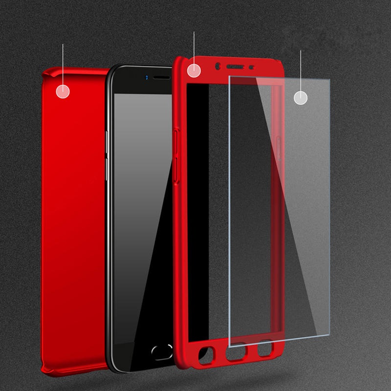 Bakeey 360 Degree Full Body Protection Case With Tempered Glass for Samsung Galaxy A3 A5 A7 2017