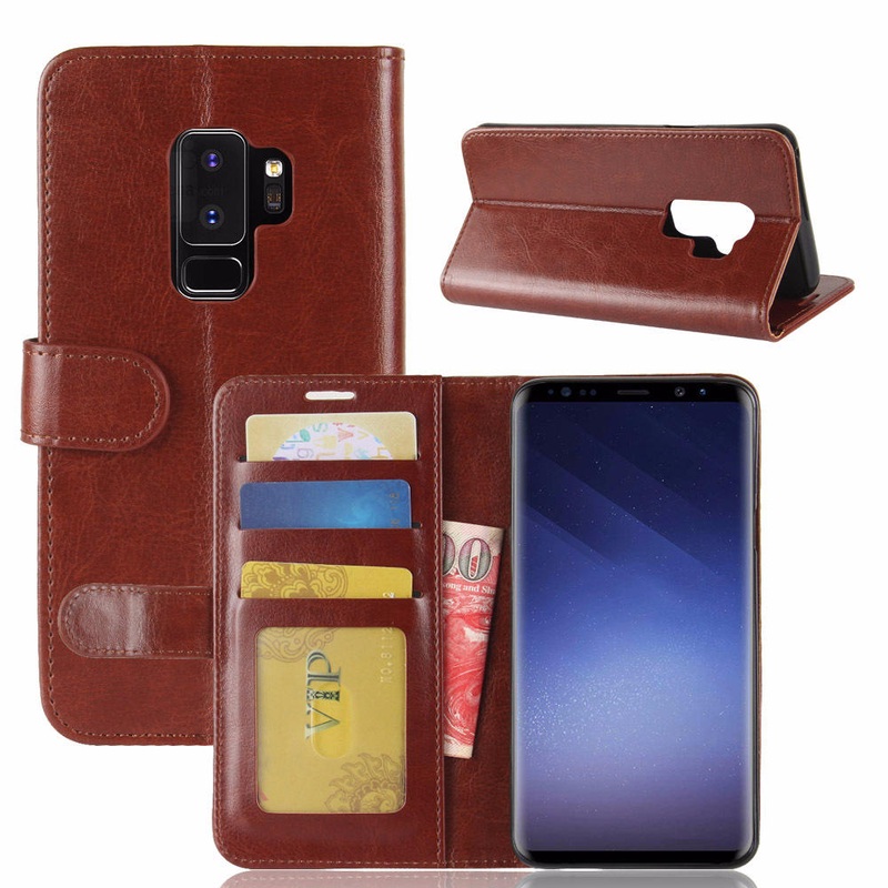 Bakeey Bracket Flip Card Slots PU Leather Case for Samsung Galaxy S9