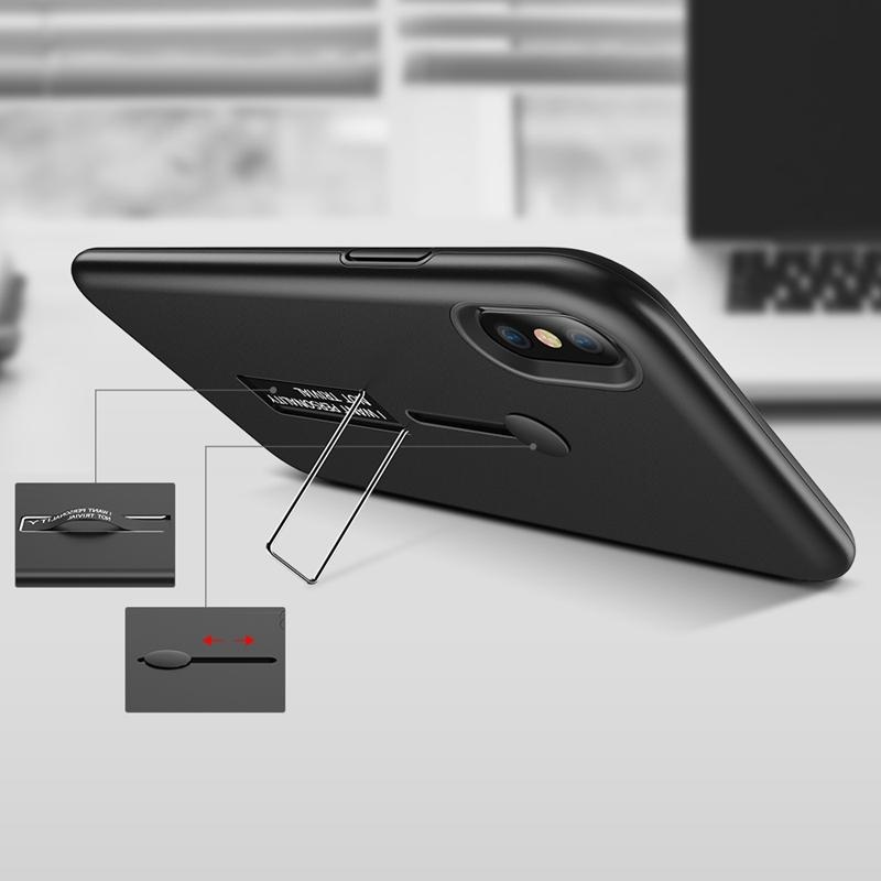Bakeey Built-in Adjustable Kickstand Strap Grip Case For iPhone X