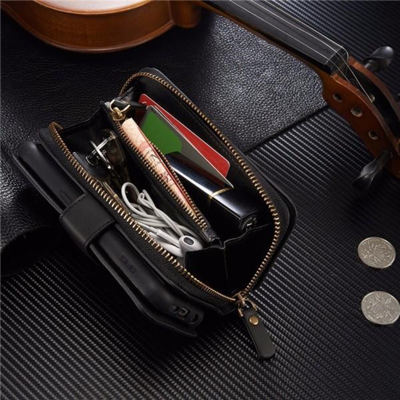 BRG Universal Removable Functional Wallet Case PU HandBag Zipper Cover for Samsung Galaxy S7