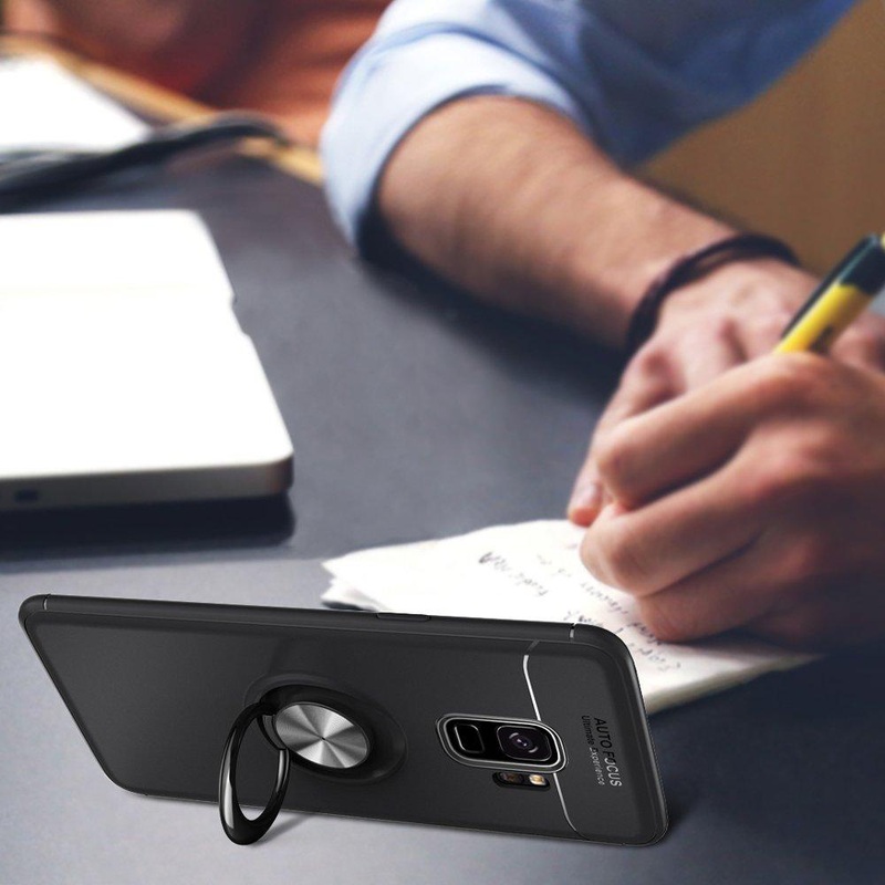 C-KU 360 Rotating Ring Grip Kicktand Protective Case For Samsung Galaxy S9/S9 Plus