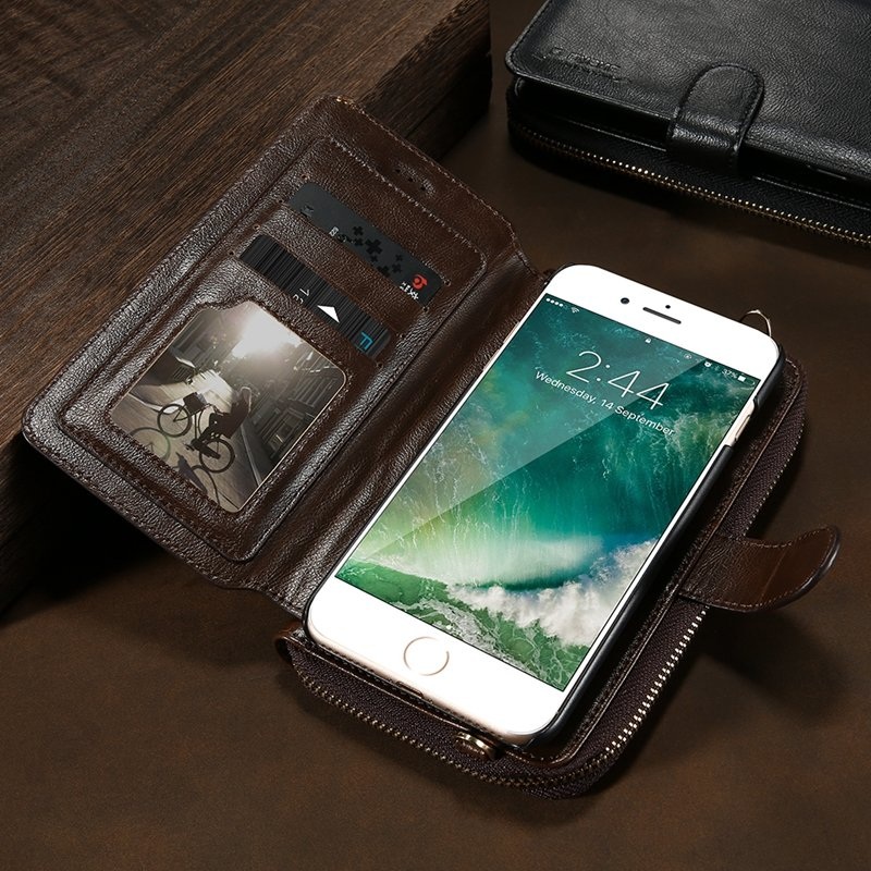 Floveme Detachable Zipper Wallet Case For iPhone 7 Plus/8 Plus