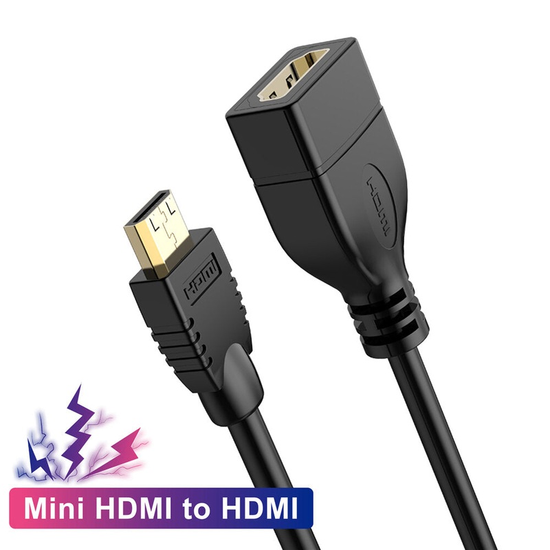 FSU Mini HDMI to HDMI High-definition Cable Computer Projection Camera Adapter Cord For HD TV LCD Laptop Projector