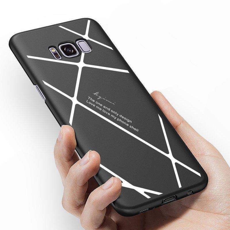 Stripped Lines Pattern Micro Matte Anti Fingerprint Case For Samsung S8