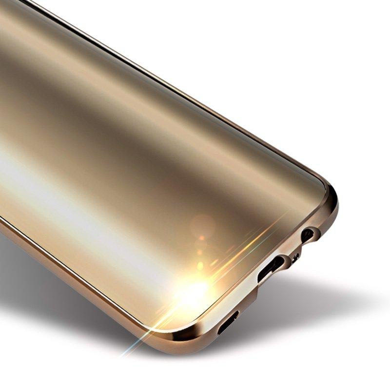 Ultra Thin Aviation Alloy Anti Knock Bumper+Colored Back Cover Case For Samsung Galaxy S8