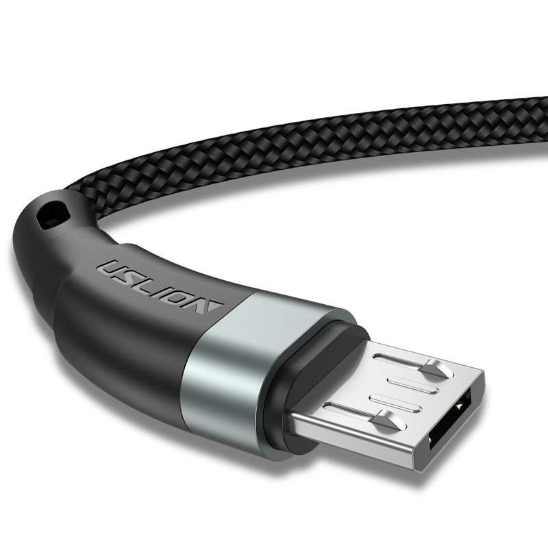 USLION QC 3.0 3A TPE High-Density Weave Micro USB Fast Charging Data Cable for Samsung S6 S7 6 HUAWEI For HTC Xbox For Kindle