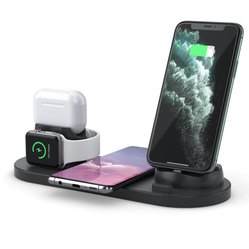 Bakeey 4 In 1 Wireless Charger 10W Fast Wireless Charging Pad Earbuds Charger Phone Charger Watch Charger For iPhone 12 12 Mini 12 Pro Max For Samsung Galaxy Note 20 Xiaomi Mi10