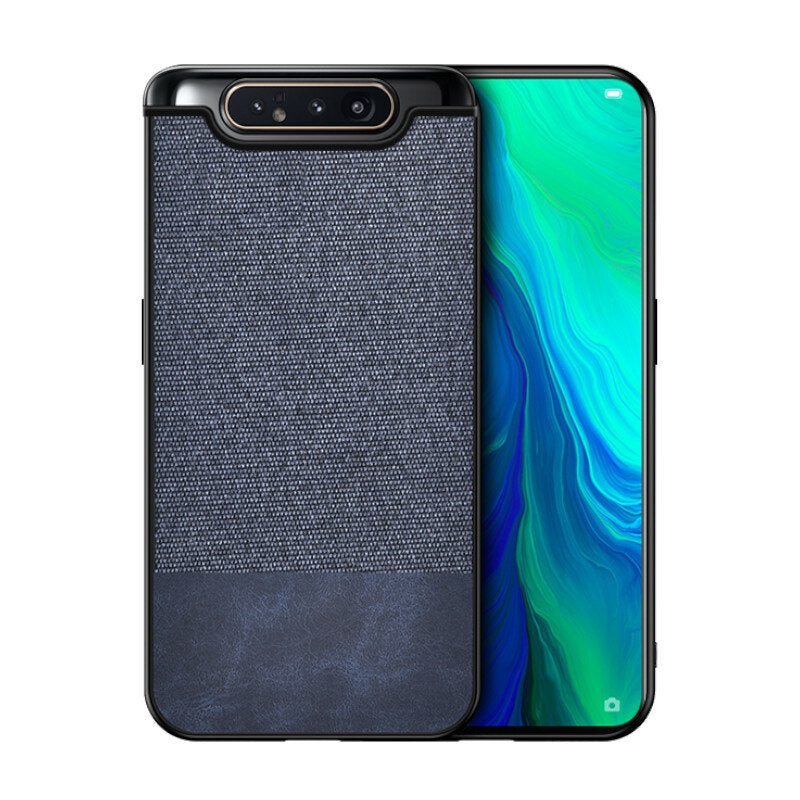 Bakeey Anti-Fingerprint Canvas Splice Soft TPU Border Protective Case for Samsung Galaxy A80 2019