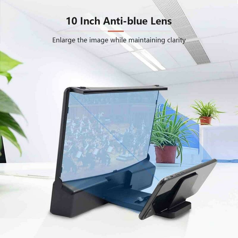 Bakeey L10 HD 10 inch Anti-Blue Light 3D Curved Screen Magnifier Movie Video Phone Screen Amplifier for Cell Phone below 6 inch Screen