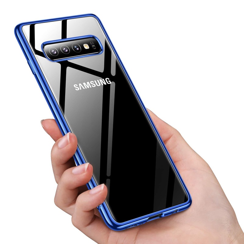 Bakeey Plating Transparent Protective Case For Samsung Galaxy S10e/S10/S10 Plus Clear Soft TPU Back Cover