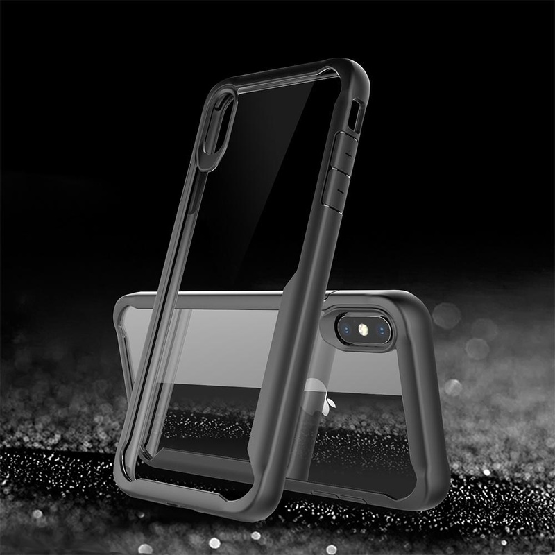 Bakeey Protective Case For iPhone XS Max Anti Fingerprint Transparent Acrylic Soft Silicone