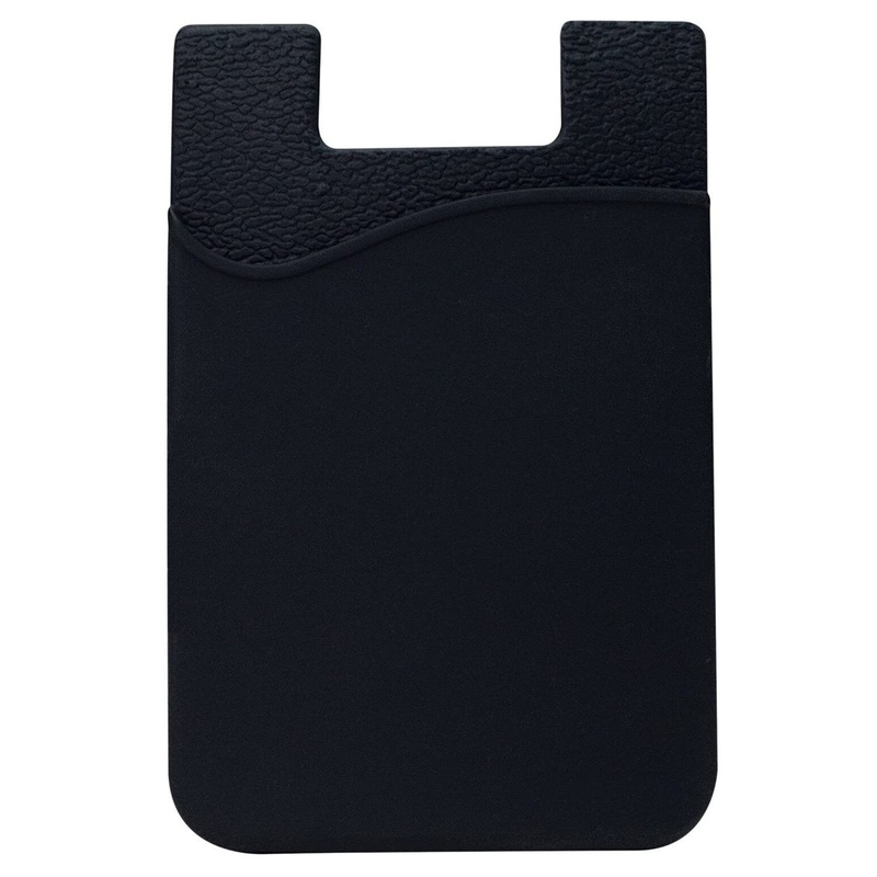 Bakeey Universal Stick On Phone Wallet Silicone Adhesive Sticker Ultra-Thin With Card Holder Pocket Compatible With Most Smartphones