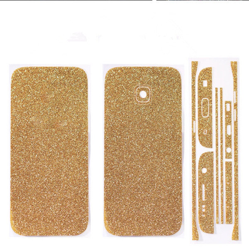 Colorful Scrub Flashing Diamond Full Body Skin Sticker Protector For Samsung Galaxy S7 Edge