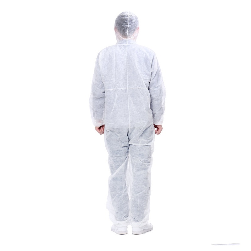 Disposable White Coveralls Dust Spray Suit Non-woven Clothing