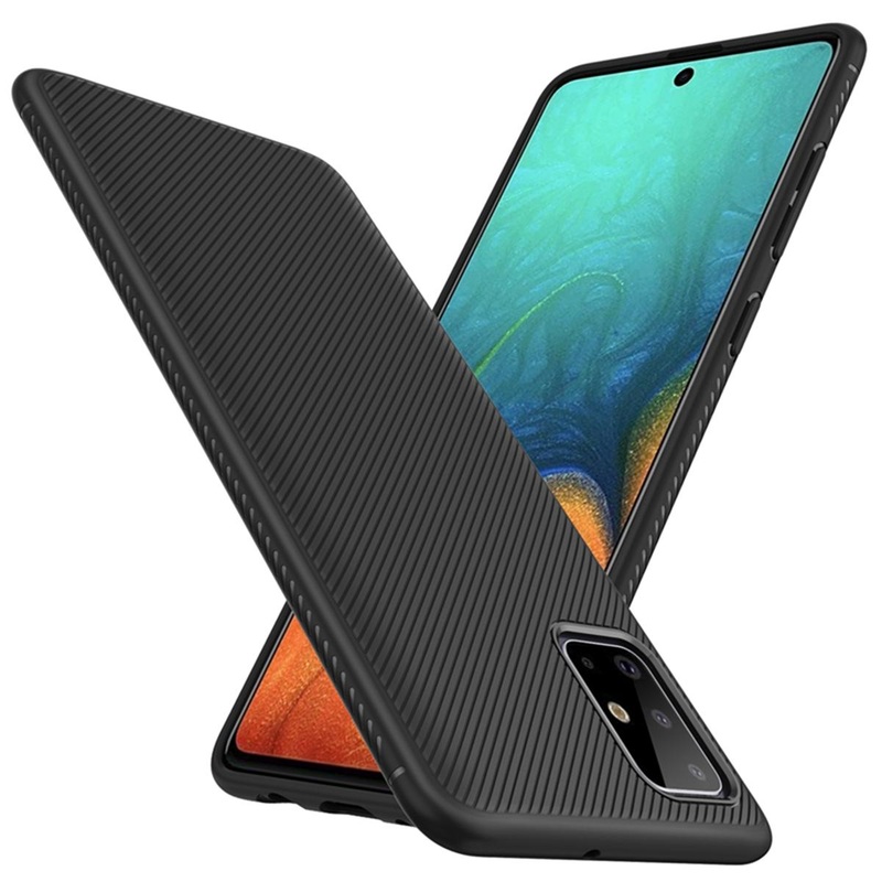 For Samsung Galaxy S20 Ultra Bakeey Carbon Fiber Texture Slim Soft TPU Anti-fall Anti-fingerprint Protective Case