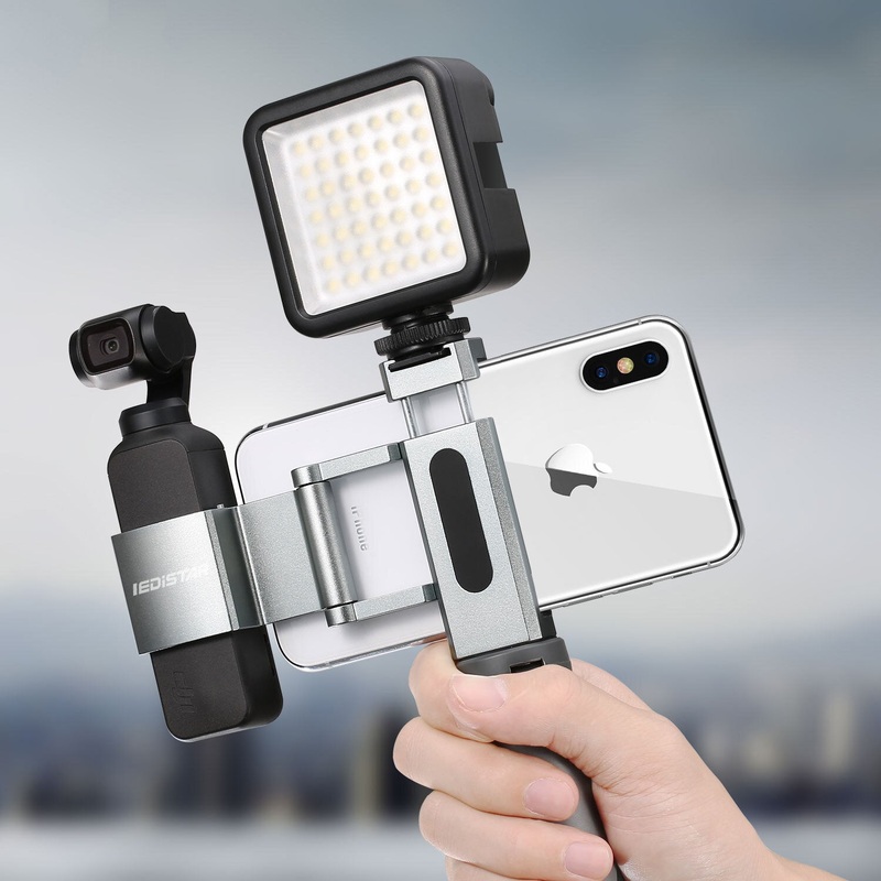 LEDISTAR DX-03 Mobile Phone Fuse Clip Bracket Mounting Bracket For OSMO Pocket1/2 Aluminum Alloy Gimbal Pocket Camera Accessories