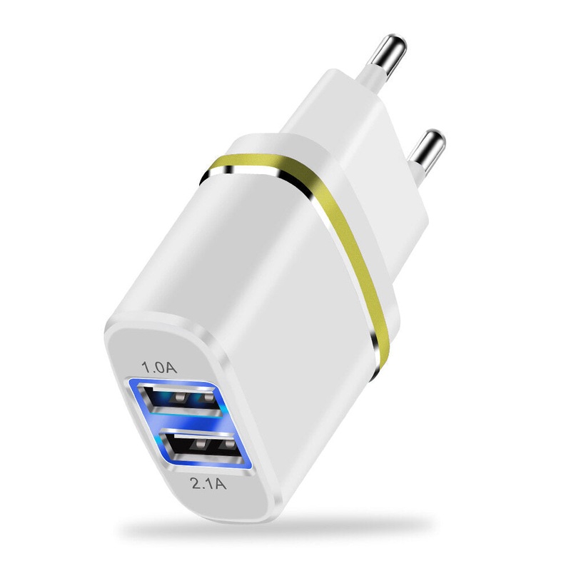 OLAF 2.1A Dual USB Port LED Light Fast Charging Charger Adapter for iPhone X XS Max Xiaomi Mi9 HUAWEI P20 Mate 20