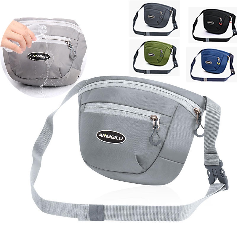 ANMEILU 2.5L Waterproof Nylon Waist Bag Shoulder Bag Outdoor Sport 6inch Phone Pouch Camping
