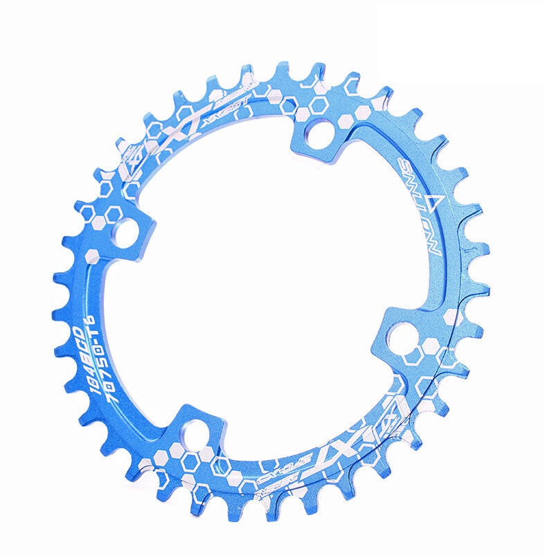BIKIGHT BCD104 Chainring 32/34/36/38T Mountain Bike Discs Bike Components Round Narrow Wide Chainring Bicycle Chainwheel
