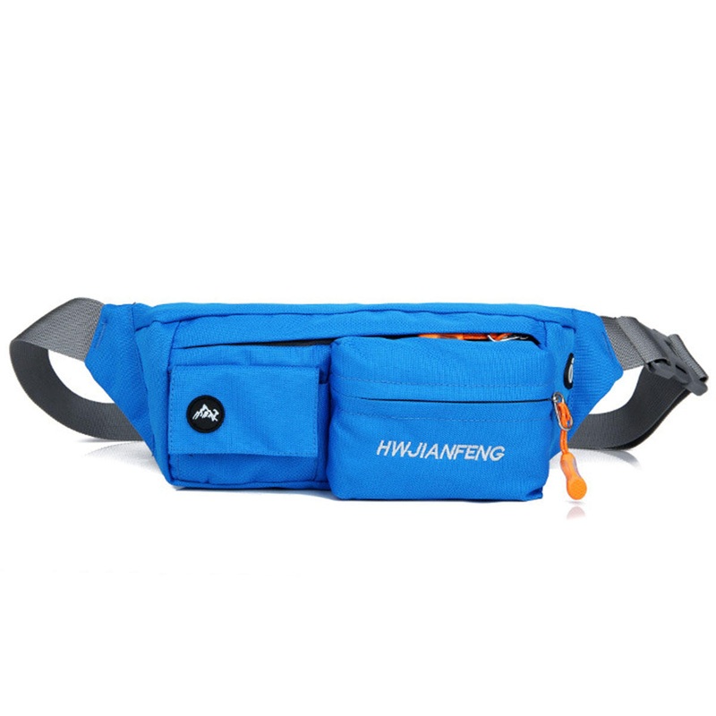 Nylon Waist Bag Waterproof Crossbody Bag Travel Running Unisex Zipper Phone Bag