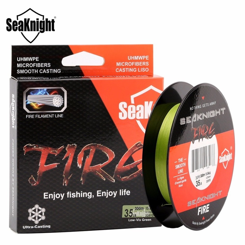 SeaKnight FIRE Fishing Line 300M Fire Filament Line Smooth Super PE Fire Fishing Line Floating Line