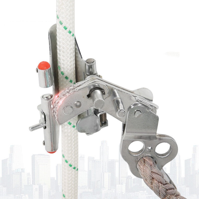 XINDA Aerial Work Safety Rope Self-locking Device Anti-dropping Climbing Mountain Quick Lock Rope Gear Grab Protect Installation Climbing Carabiner