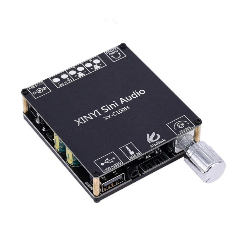 XY-C100H HIFI 2x100W TPA3116D2 AUX+ bluetooth 5.0 HIFI Digital Power Stereo Amplifier Board APP Control AMP Amplificador Home Theater