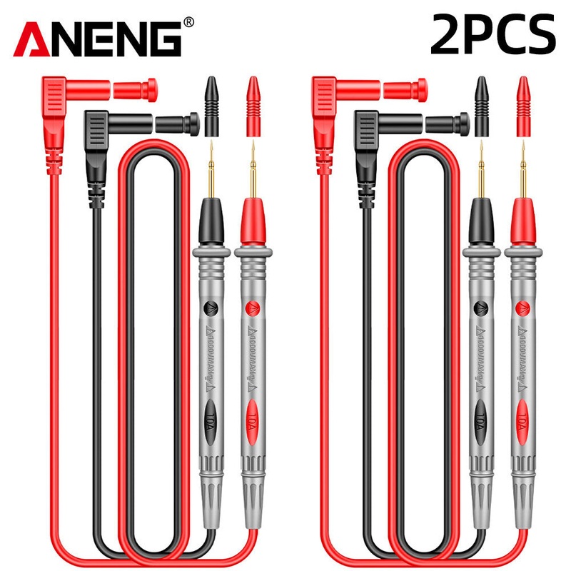 2Pcs ANENG PT1005B 10A 1000V Digital Multimeter Probe Universal Test Lead Needle Pin Wire Pen Cable Kit Current Voltmeter Tester Wire