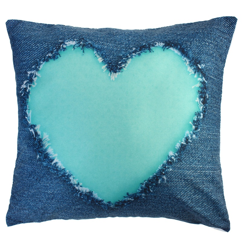 45x 45cm Teal Blue Cushion Cover Polyester Peachskin Geometric Pillow Case Decorative Pillows Living Rome Throw Pillowcase