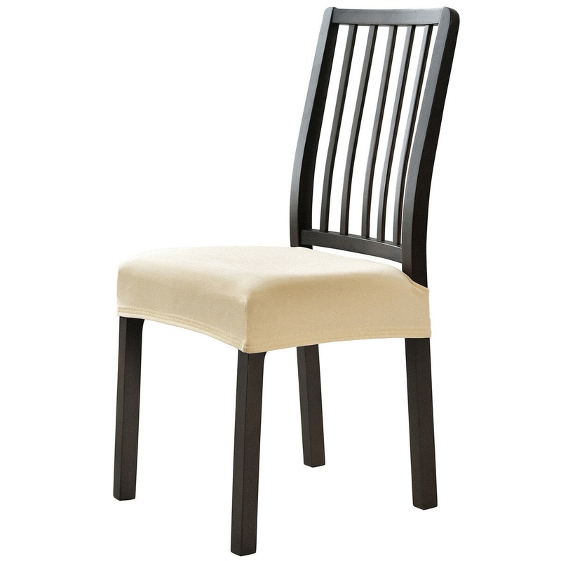 Chair Seat Cover Removable Dustproof Elastic Stretch Soft Slipcovers Home Dining