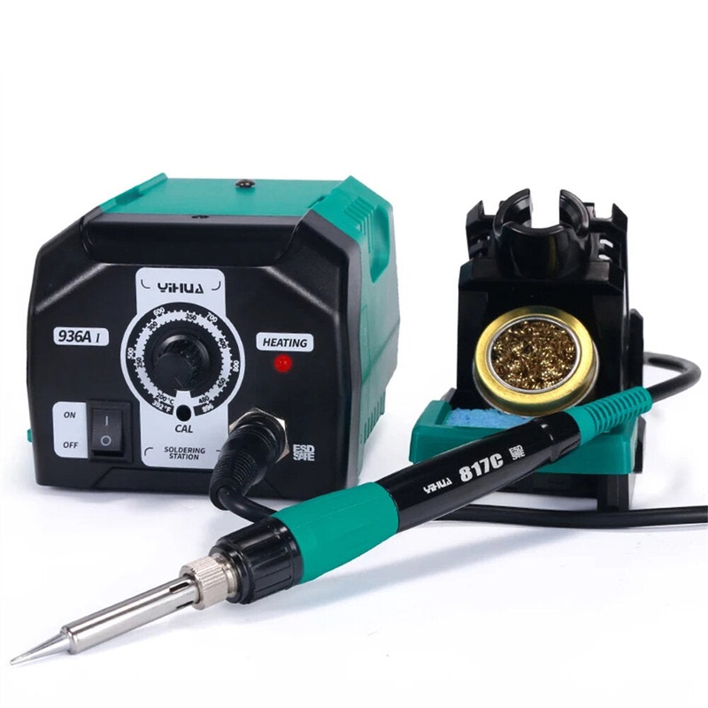 Digital 936A I 40W Solder Station Iron Lead-Free High Temperature Range 200-480 Anti-Static design Low Ground Resistance Ideal for Repair Works