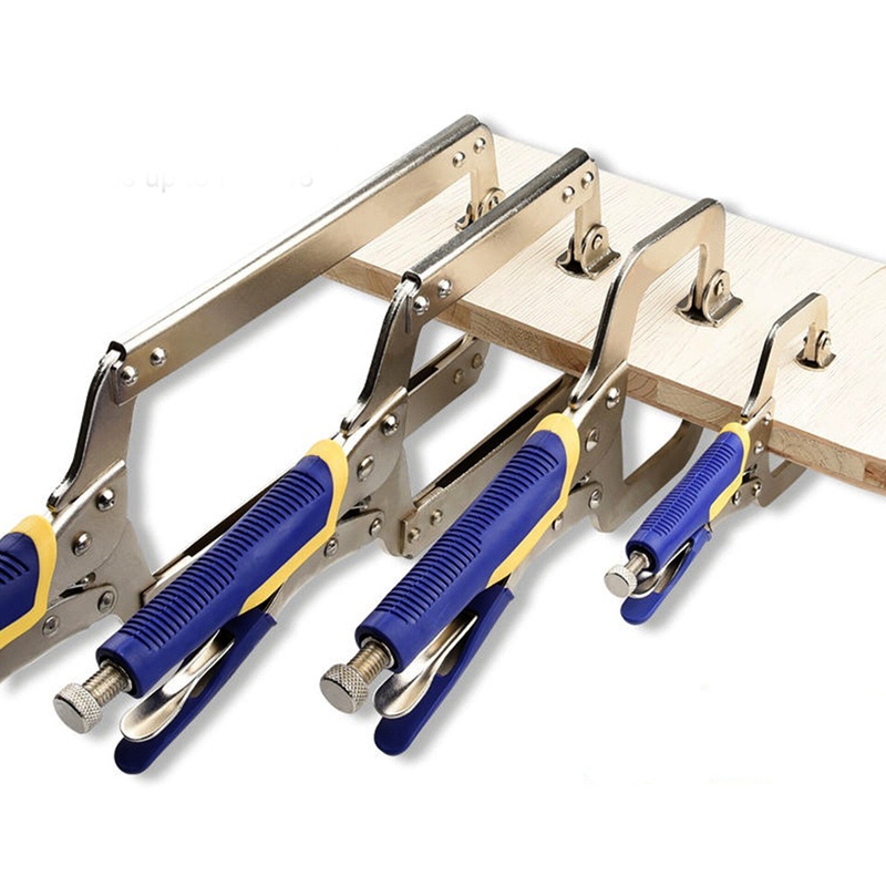 Heavy Duty C Clamp Locking Pliers Metal Face Clamp with Large Flat Swivel Pads 6 Inch 9 Inch 11 Inch 14 Inch 18 Inch for Woodworking, Carpentry / Cabinetry / Welding and Repair