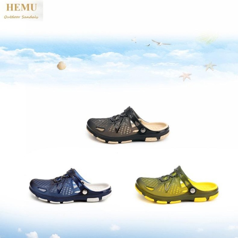 HEMU Men’s Slippers Non-Slip Quick Drying Waterproof Deodorant Fashion Sports Casual Sandals