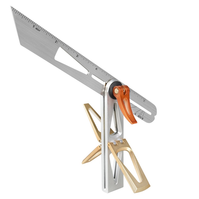 Stainless Steel Dovetail Jig with Precise 6:1 and 8:1 Slopes for Woodworking Dovetail Guide Includes T-Bevel Sliding Angle Finder Ruler Protractor Multi Angle Gauge