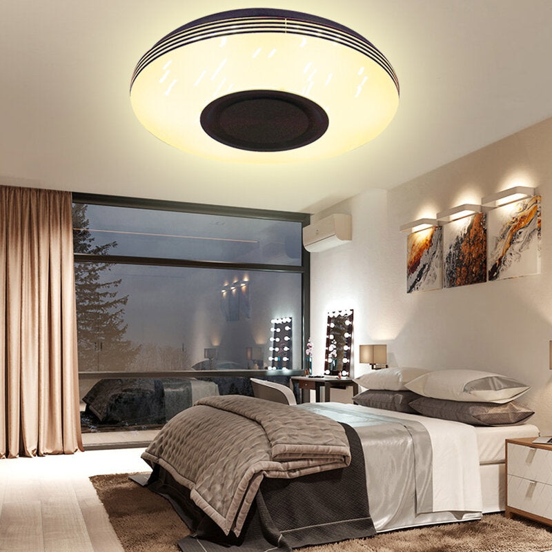 110-240V LED RGB Music Smart Ceiling Lamp Wifi Bluetooth APP/Remote Control Intelligent Ceiling Light Kitchen Bedroom