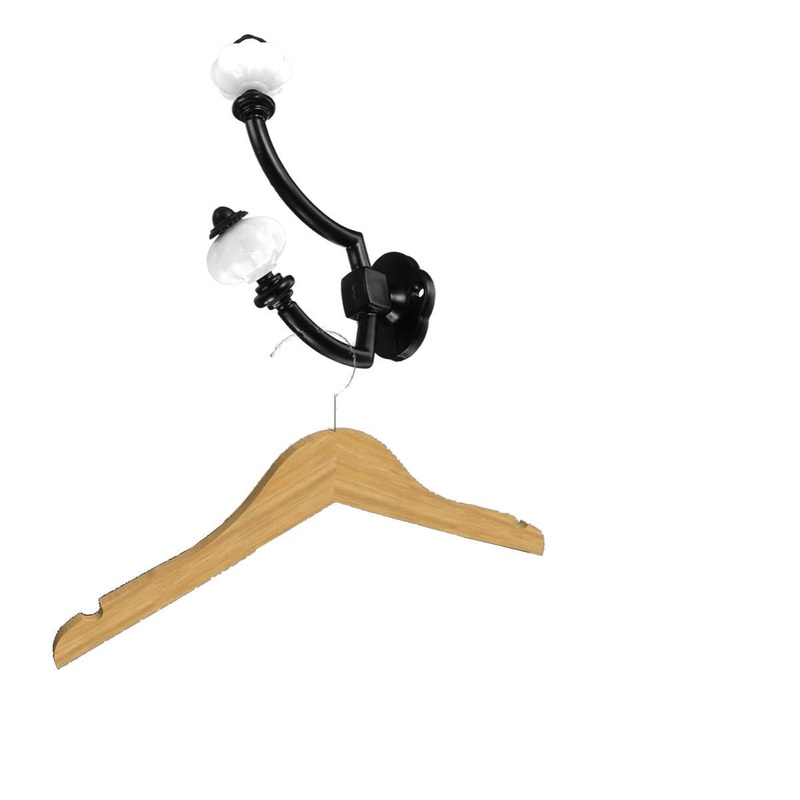 12.5CM Vintage Iron Coat Towel Hanging Hook Wall Bathroom Rack Door Home Decor
